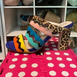 Cole Haan Sling Back Heels Colorful